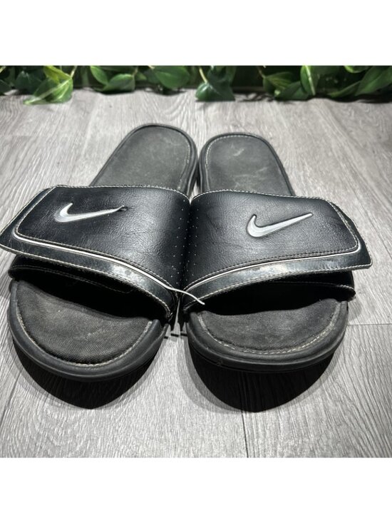 Nike COMFORT Slide 2 Sandal Men\'s Size 11 Black/Metallic Silver 415205 002 main image 8